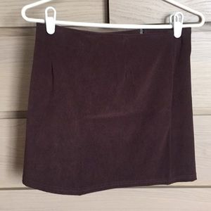 Faux Suede Mini Skirt